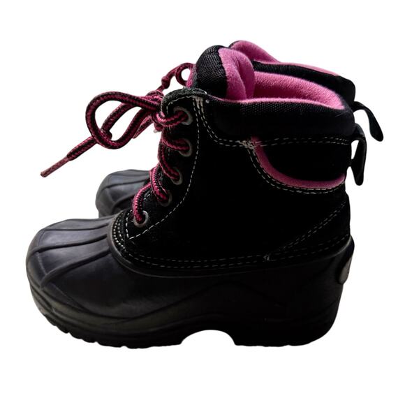 Northside Girls Black & Pink Waterproof Insulated Snow Boots – Size 11 - Picture 4 of 7